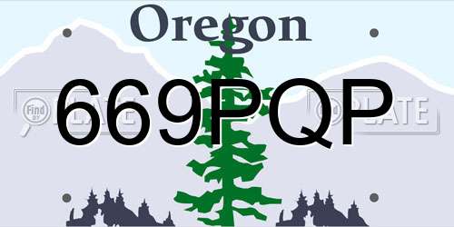 669PQP Oregon License Plate