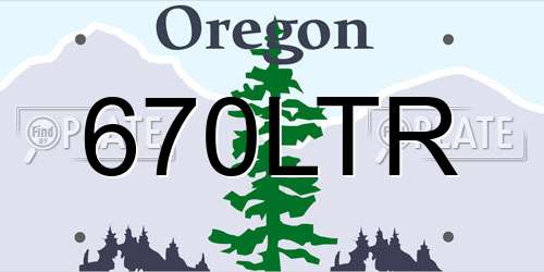 670LTR Oregon License Plate