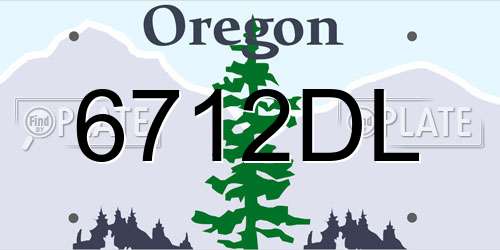 6712DL Oregon License Plate
