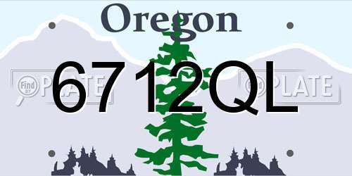 6712QL Oregon License Plate