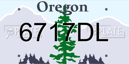 6717DL Oregon License Plate
