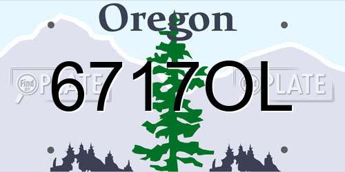 6717OL Oregon License Plate
