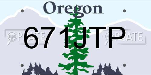 671JTP Oregon License Plate