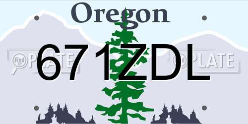 671ZDL Oregon License Plate