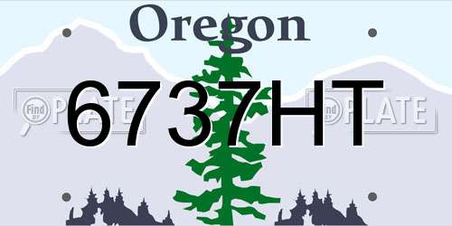 6737HT Oregon License Plate