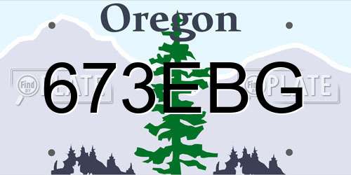 673EBG Oregon License Plate