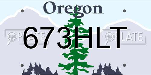 673HLT Oregon License Plate