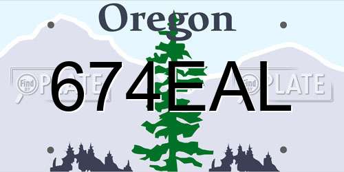 674EAL Oregon License Plate