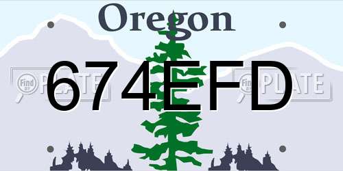 674EFD Oregon License Plate