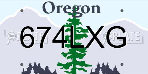 674LXG Oregon License Plate