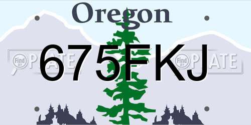 675FKJ Oregon License Plate
