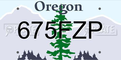 675FZP Oregon License Plate