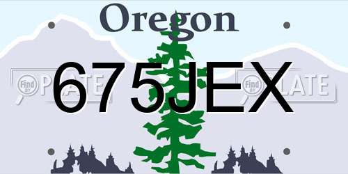 675JEX Oregon License Plate