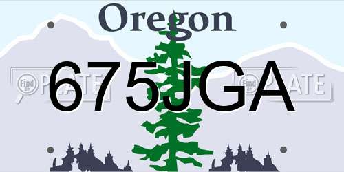 675JGA Oregon License Plate