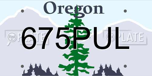 675PUL Oregon License Plate