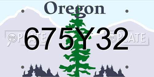 675Y32 Oregon License Plate