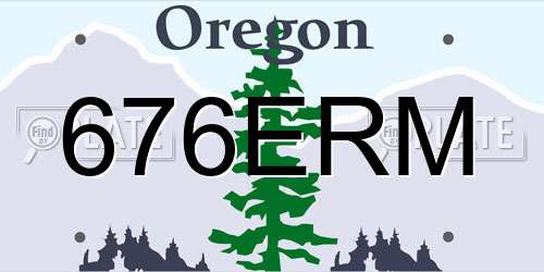 676ERM Oregon License Plate