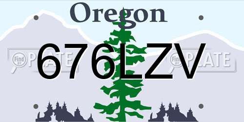 676LZV Oregon License Plate