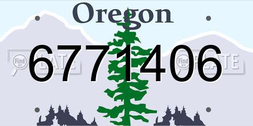 6771406 Oregon License Plate