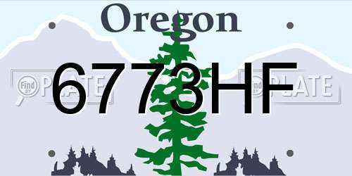 6773HF Oregon License Plate