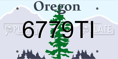 6779TI Oregon License Plate