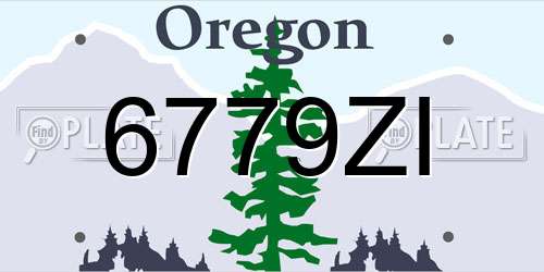 6779ZI Oregon License Plate