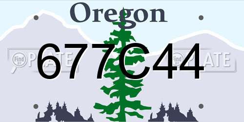 677C44 Oregon License Plate