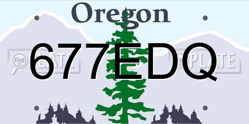 677EDQ Oregon License Plate