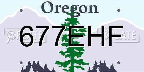 677EHF Oregon License Plate