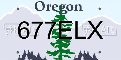 677ELX Oregon License Plate