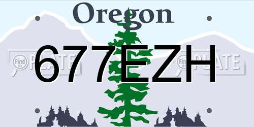 677EZH Oregon License Plate