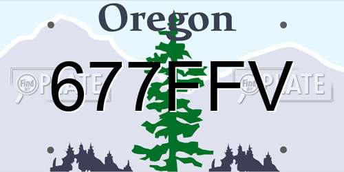 677FFV Oregon License Plate
