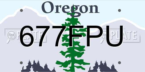 677FPU Oregon License Plate