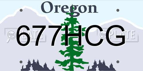677HCG Oregon License Plate
