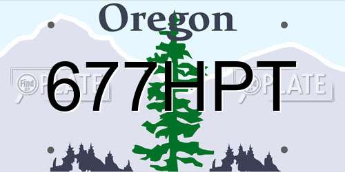 677HPT Oregon License Plate