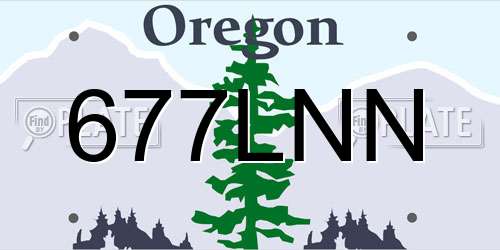 677LNN Oregon License Plate