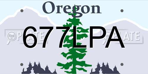 677LPA Oregon License Plate