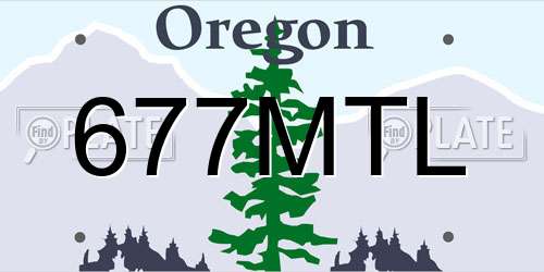 677MTL Oregon License Plate