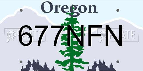 677NFN Oregon License Plate