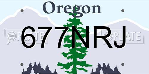 677NRJ Oregon License Plate