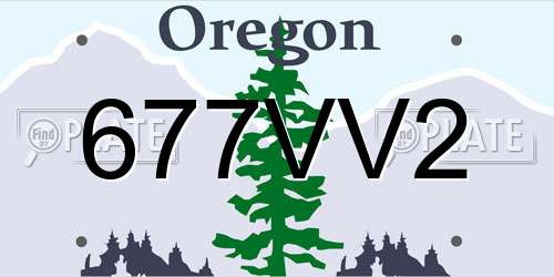 677VV2 Oregon License Plate