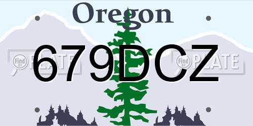 679DCZ Oregon License Plate