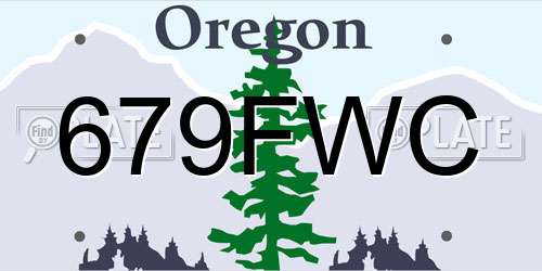 679FWC Oregon License Plate