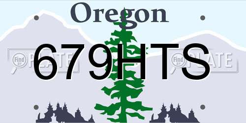 679HTS Oregon License Plate