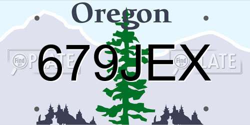 679JEX Oregon License Plate