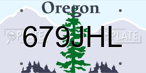 679JHL Oregon License Plate