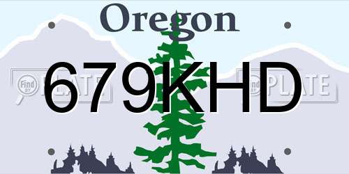 679KHD Oregon License Plate