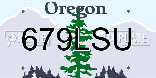 679LSU Oregon License Plate