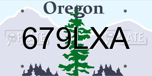 679LXA Oregon License Plate