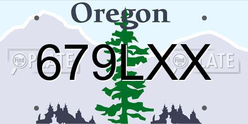 679LXX Oregon License Plate
